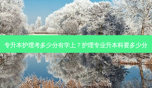 专升本护理考多少分有学上？护理专业升本科要多少分 - 美培飞跃专升本