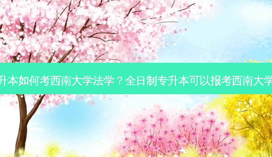 专升本如何考西南大学法学？全日制专升本可以报考西南大学不 - 美培飞跃专升本