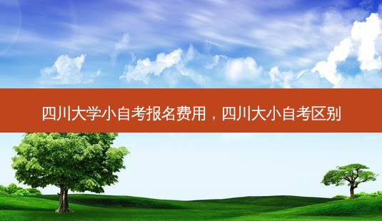 四川大学小自考报名费用，四川大小自考区别 - 美培飞跃专升本