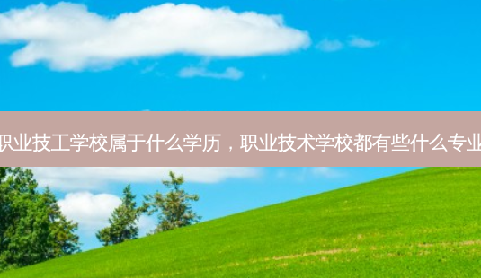 职业技工学校属于什么学历，职业技术学校都有些什么专业 - 美培飞跃专升本