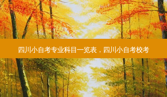 四川小自考专业科目一览表，四川小自考校考 - 美培飞跃专升本