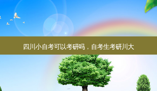 四川小自考可以考研吗，自考生考研川大 - 美培飞跃专升本