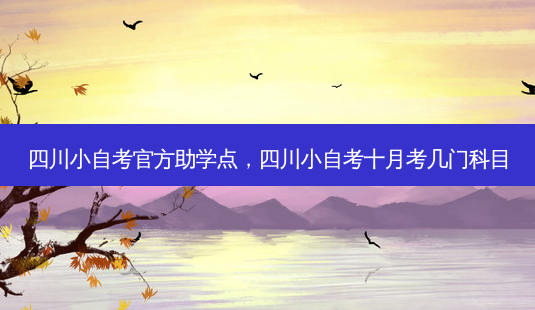 四川小自考官方助学点，四川小自考十月考几门科目 - 美培飞跃专升本