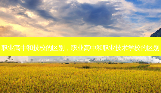 职业高中和技校的区别，职业高中和职业技术学校的区别 - 美培飞跃专升本