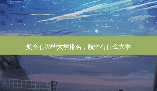 航空有哪些大学排名，航空有什么大学 - 美培飞跃专升本