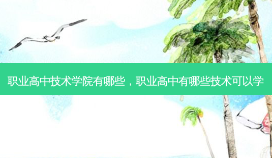 职业高中技术学院有哪些，职业高中有哪些技术可以学 - 美培飞跃专升本