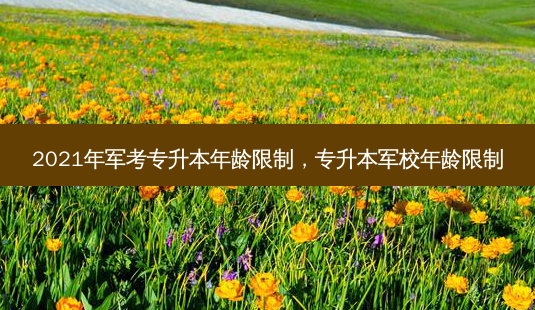 2021年军考专升本年龄限制，专升本军校年龄限制 - 美培飞跃专升本