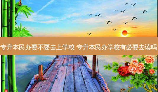 专升本民办要不要去上学校 专升本民办学校有必要去读吗 - 美培飞跃专升本