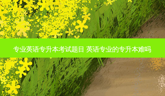专业英语专升本考试题目 英语专业的专升本难吗 - 美培飞跃专升本
