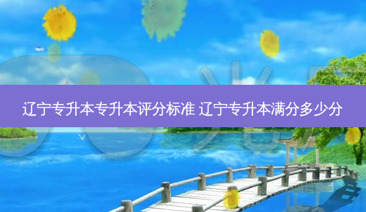 辽宁专升本专升本评分标准 辽宁专升本满分多少分 - 美培飞跃专升本