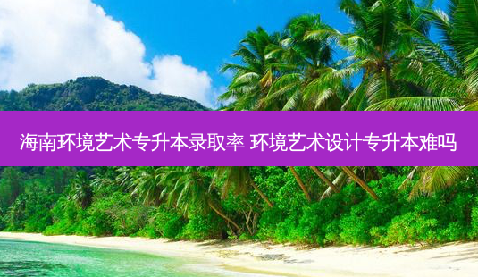 海南环境艺术专升本录取率 环境艺术设计专升本难吗 - 美培飞跃专升本