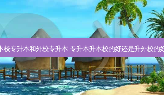 本校专升本和外校专升本 专升本升本校的好还是升外校的好 - 美培飞跃专升本