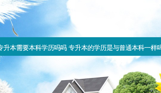专升本需要本科学历吗吗 专升本的学历是与普通本科一样吗 - 美培飞跃专升本