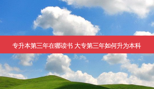 专升本第三年在哪读书 大专第三年如何升为本科 - 美培飞跃专升本