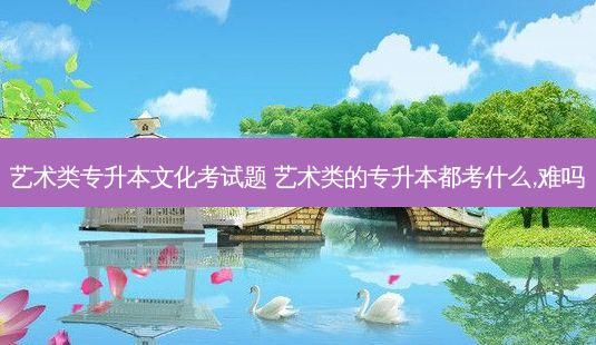 艺术类专升本文化考试题 艺术类的专升本都考什么,难吗 - 美培飞跃专升本