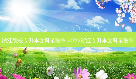 浙江院校专升本文科录取率 2022浙江专升本文科录取率 - 美培飞跃专升本