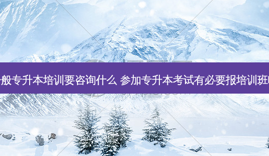一般专升本培训要咨询什么 参加专升本考试有必要报培训班吗 - 美培飞跃专升本