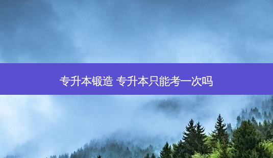 专升本锻造 专升本只能考一次吗 - 美培飞跃专升本