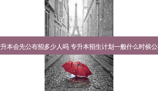 专升本会先公布招多少人吗 专升本招生计划一般什么时候公布 - 美培飞跃专升本