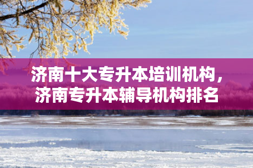 济南十大专升本培训机构，济南专升本辅导机构排名
