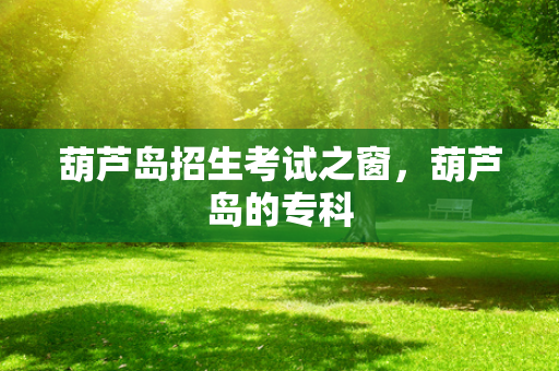 葫芦岛招生考试之窗，葫芦岛的专科