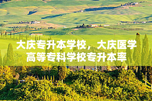 大庆专升本学校，大庆医学高等专科学校专升本率