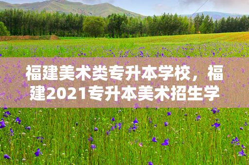 福建美术类专升本学校，福建2021专升本美术招生学校