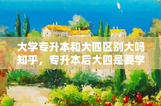大学专升本和大四区别大吗知乎，专升本后大四是要学一年吗