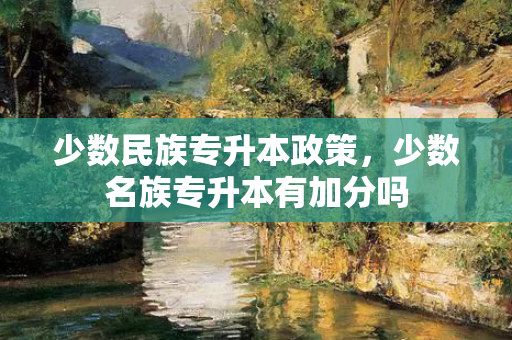 少数民族专升本政策，少数名族专升本有加分吗