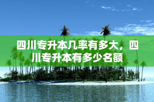 四川专升本几率有多大，四川专升本有多少名额