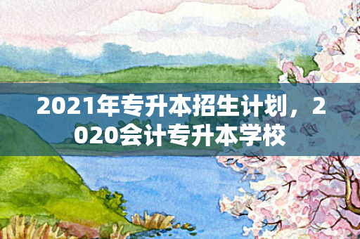 2021年专升本招生计划，2020会计专升本学校