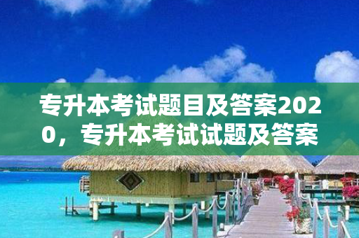 专升本考试题目及答案2020，专升本考试试题及答案
