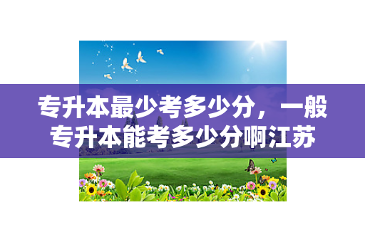 专升本少考多少分，一般专升本能考多少分啊江苏