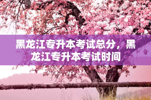 黑龙江专升本考试总分，黑龙江专升本考试时间