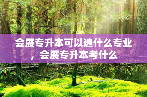 会展专升本可以选什么专业，会展专升本考什么