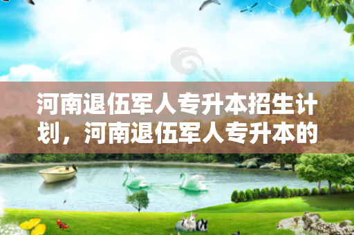 河南退伍军人专升本招生计划，河南退伍军人专升本的条件是什么