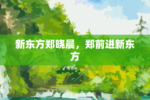 新东方郑晓晨，郑前进新东方