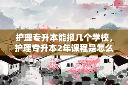 护理专升本能报几个学校，护理专升本2年课程是怎么安排的