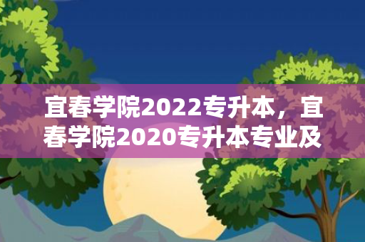 宜春学院2022专升本，宜春学院2020专升本专业及考试科目