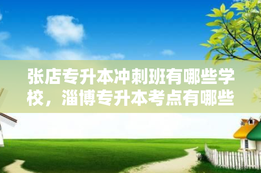 张店专升本冲刺班有哪些学校，淄博专升本考点有哪些