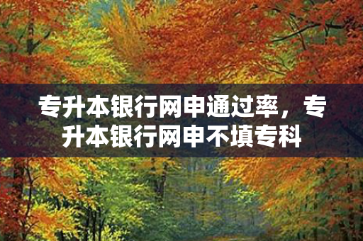 专升本银行网申通过率，专升本银行网申不填专科
