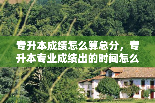 专升本成绩怎么算总分，专升本专业成绩出的时间怎么算