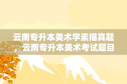 云南专升本美术学素描真题，云南专升本美术考试题目