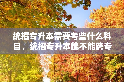 统招专升本需要考些什么科目，统招专升本能不能跨专业