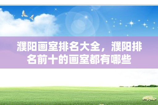 濮阳画室排名大全，濮阳排名前十的画室都有哪些
