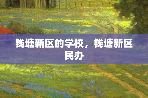 钱塘新区的学校，钱塘新区民办