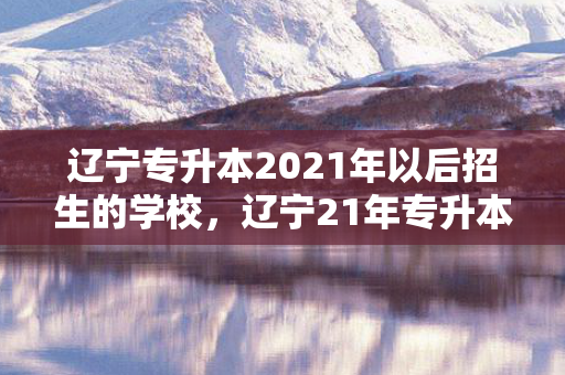 辽宁专升本2021年以后招生的学校，辽宁21年专升本学校