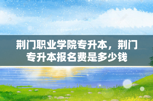 荆门职业学院专升本，荆门专升本报名费是多少钱