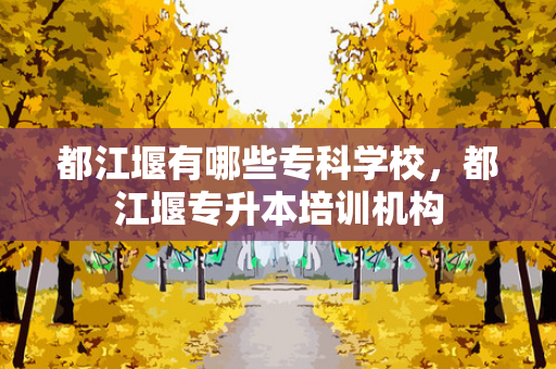 都江堰有哪些专科学校，都江堰专升本培训机构