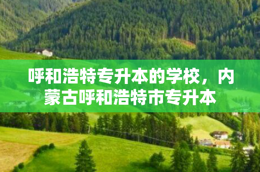 呼和浩特专升本的学校，内蒙古呼和浩特市专升本